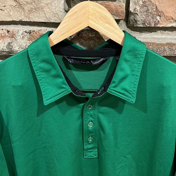 Travis Mathew Kelly Green Pima Cotton Blend Golf Polo - Picture 2 of 10